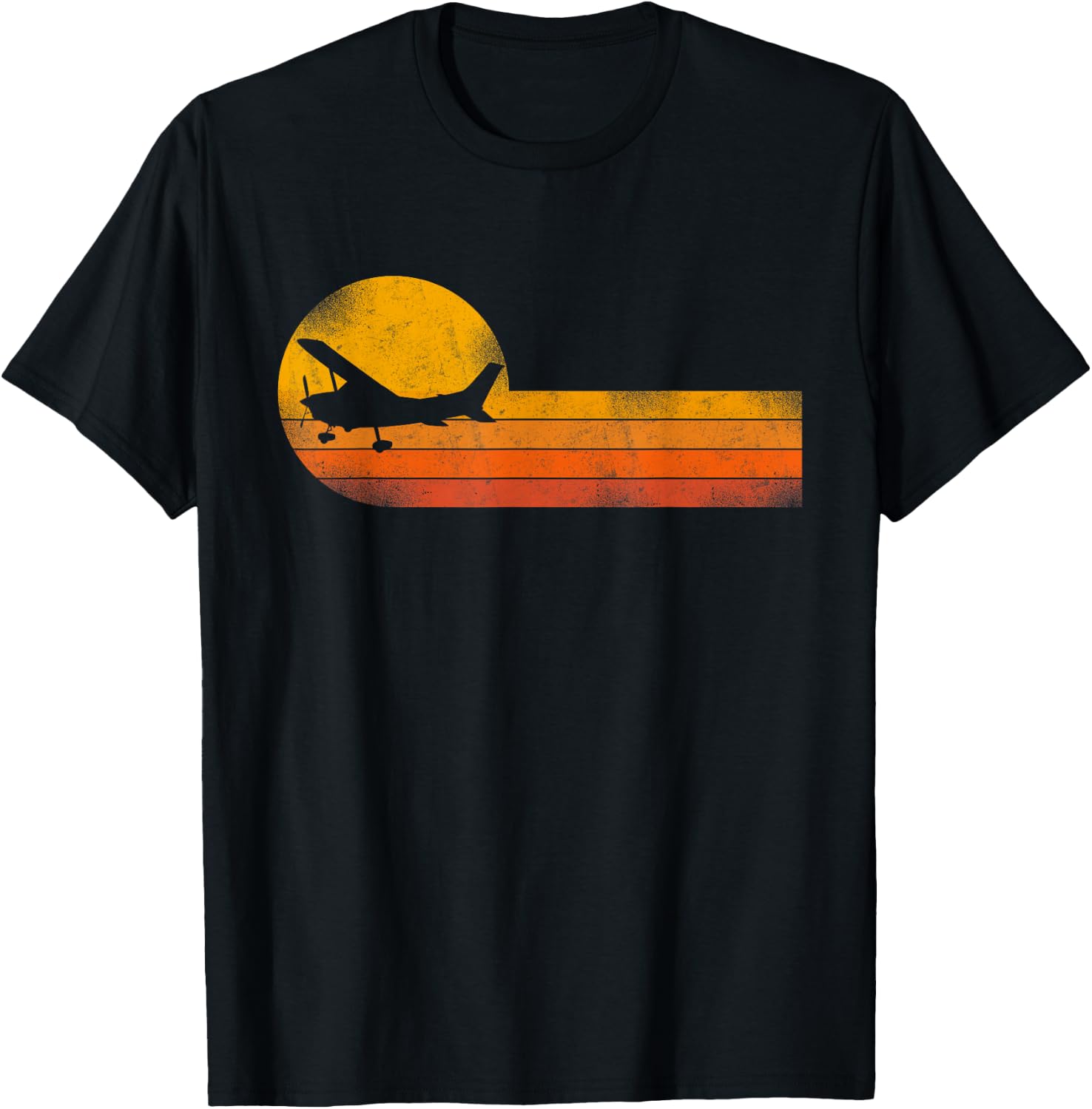 Airplane Pilot Vintage T-Shirt - T-Shirt | Black