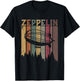Retro Zeppelin 70s 80s Dirigible Airship Zepelin Zepplin T-Shirt - T-Shirt | Black