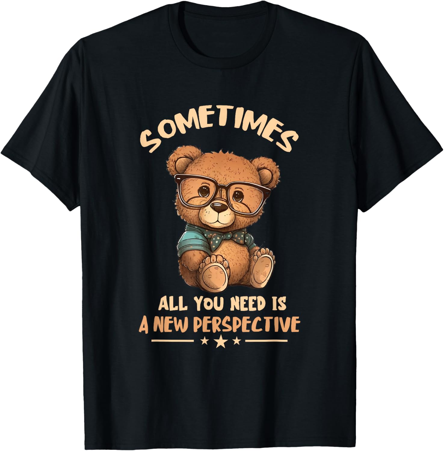 Optician Bear New Perspective Eye Doctor Ophthalmology T-Shirt - T-Shirt | Black