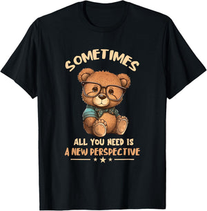 Optician Bear New Perspective Eye Doctor Ophthalmology T-Shirt - T-Shirt | Black