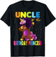 Dabbing Unicorn Afro Uncle of the Birthday Princess T-Shirt - T-Shirt | Black