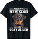 Never Underestimate an Old Man with a Rottweiler T-Shirt - T-Shirt | Black