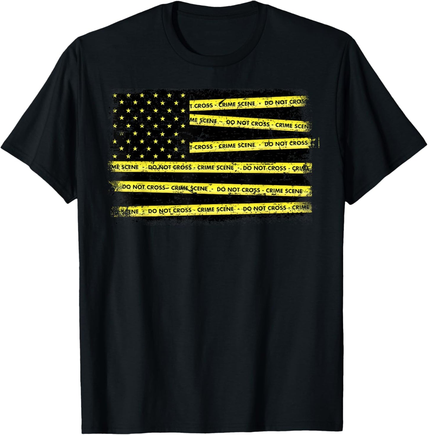 Crime Scene Investigation Tape Forensic Science CSI Police T-Shirt - T-Shirt | Black