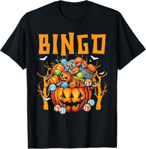 Bingo Halloween Trick Or Treat Bingo Player Bingo Caller T-Shirt - T-Shirt | Black