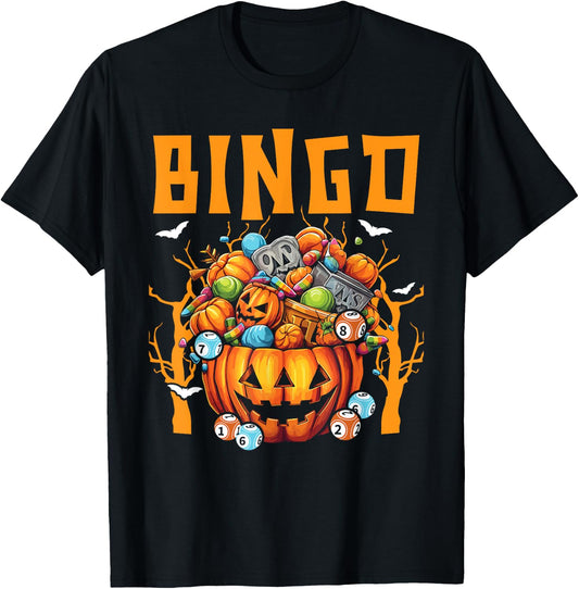 Bingo Halloween Trick Or Treat Bingo Player Bingo Caller T-Shirt - T-Shirt | Black