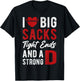 I Love Big Sacks Tight Ends And Strong D Women's Football T-Shirt - T-Shirt | Black
