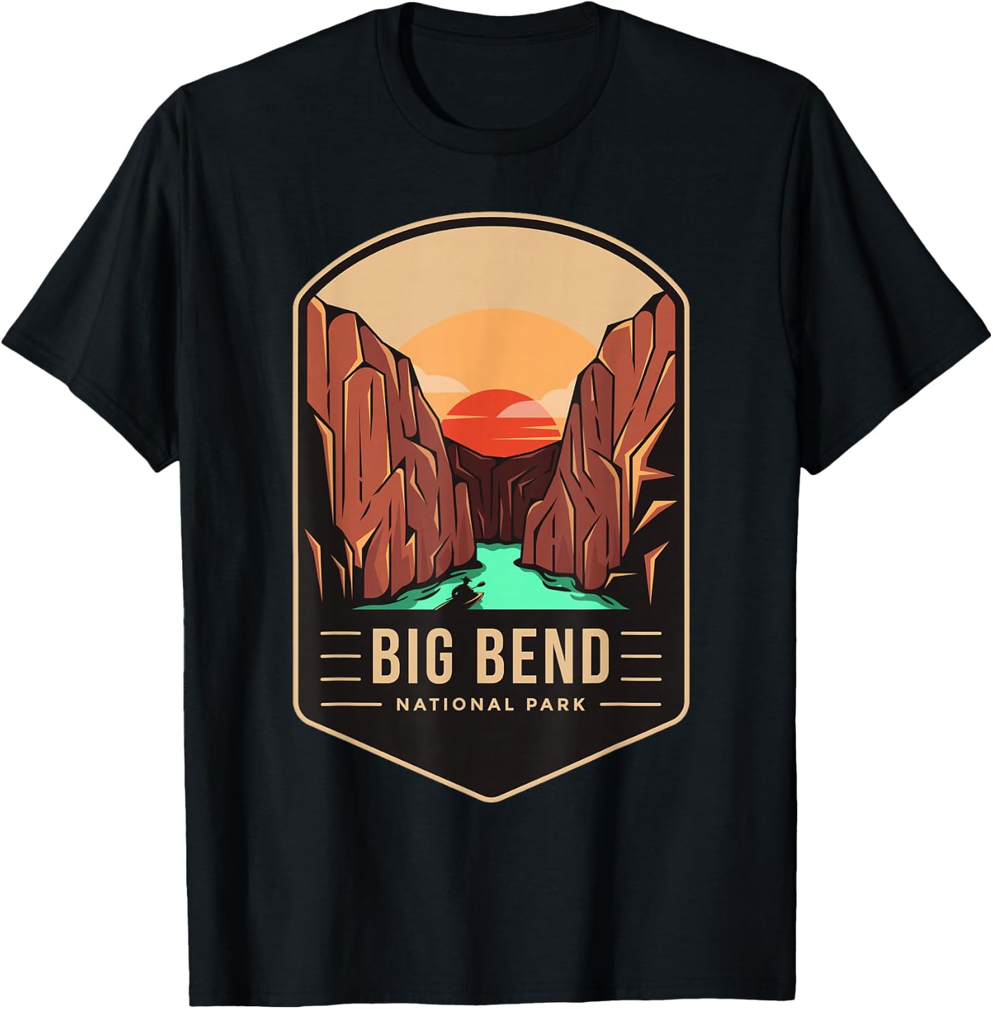 Big Bend National Park 1944 Texas T-Shirt - T-Shirt | Black