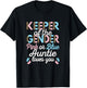 Keeper of The Gender Auntie Loves You Baby Shower Aunt Women T-Shirt - T-Shirt | Black