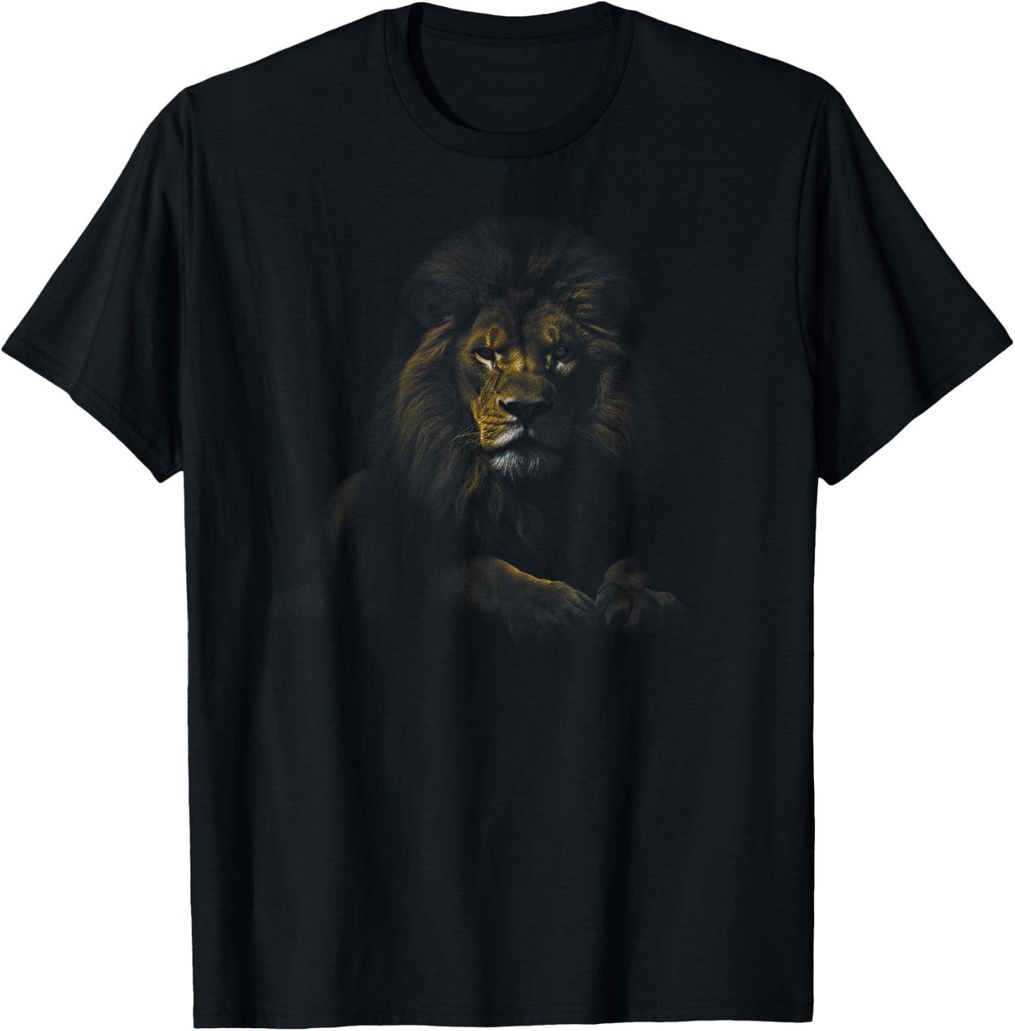 Lion Leon Print Animal Africa Lions T-Shirt - T-Shirt | Black