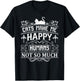 Cats Make Me Happy Humans Not So Much Funny Cat Lover Quote T-Shirt - T-Shirt | Black