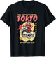 Tokyo Japan Motorcycle Club Biker MC Wheels Retro Skulls T-Shirt - T-Shirt | Black