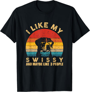 I Like My Swissy Dog Pet Lover Gifts Funny Dog Retro Vintage T-Shirt - T-Shirt | Black