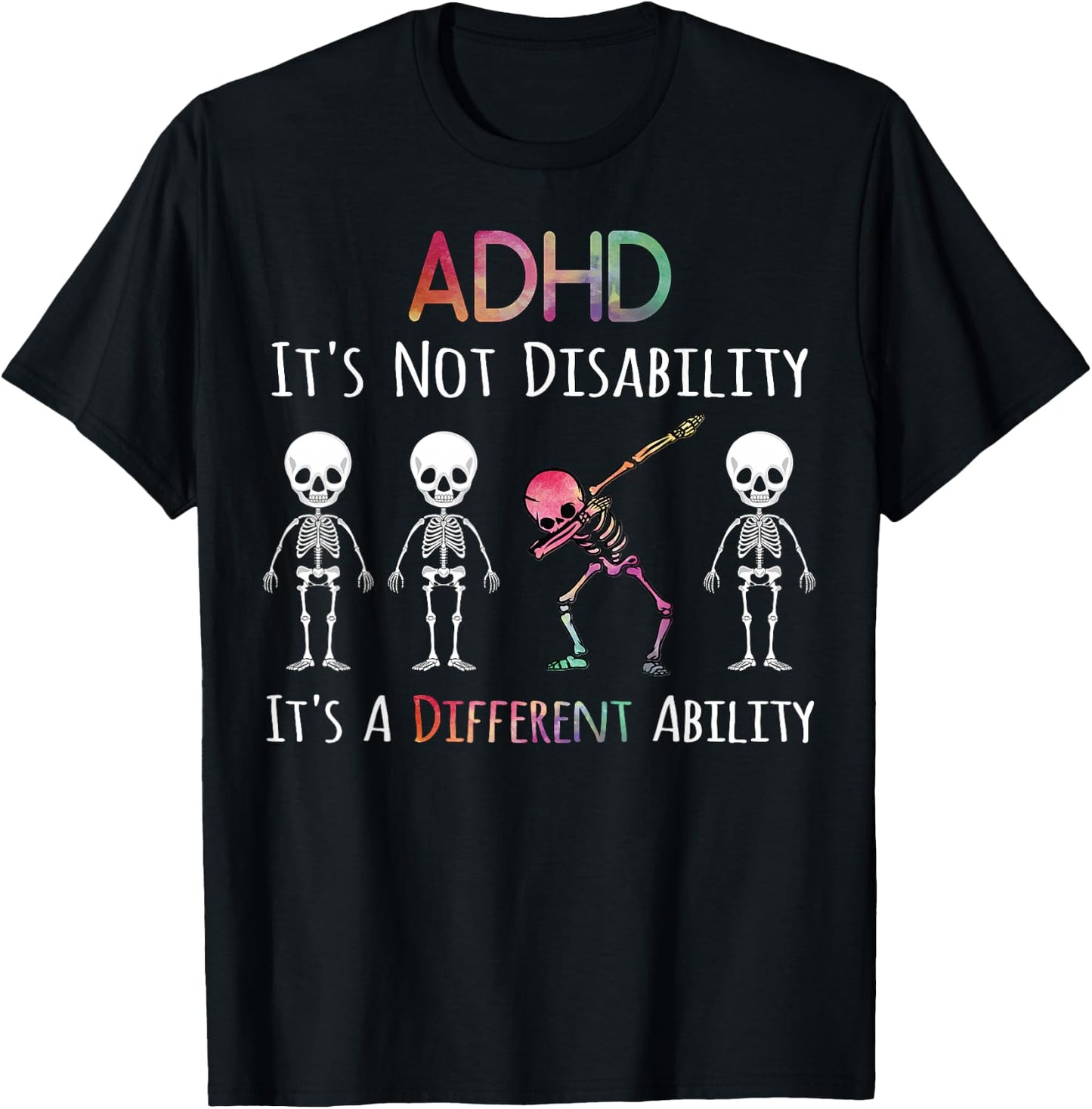 ADHD Awareness Dab Gifts ADHD It's Not A Disability Dabbing T-Shirt - T-Shirt | Black