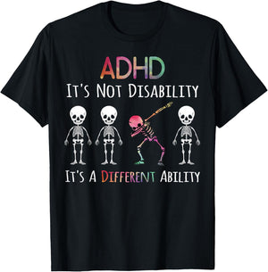 ADHD Awareness Dab Gifts ADHD It's Not A Disability Dabbing T-Shirt - T-Shirt | Black