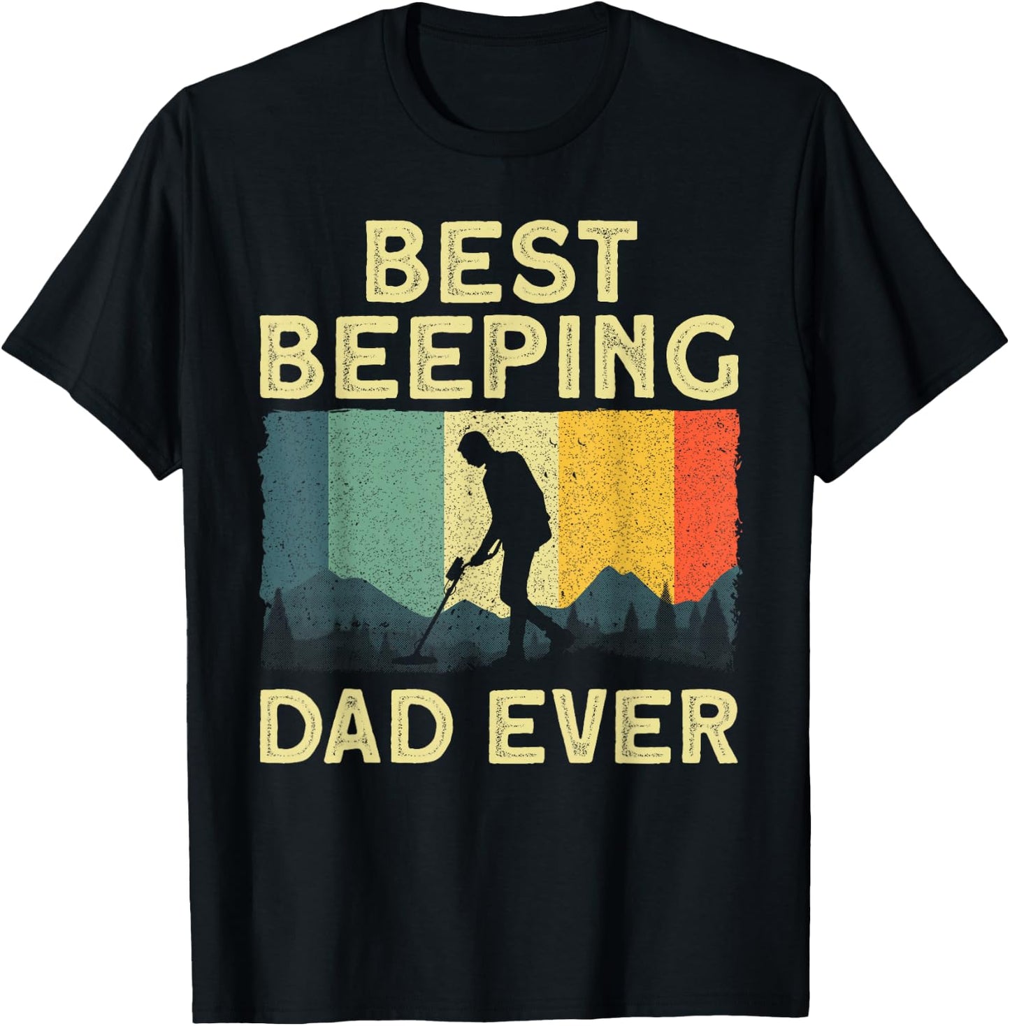 Best Metal Detecting Art Dad Metal Detector Lovers T-Shirt - T-Shirt | Black