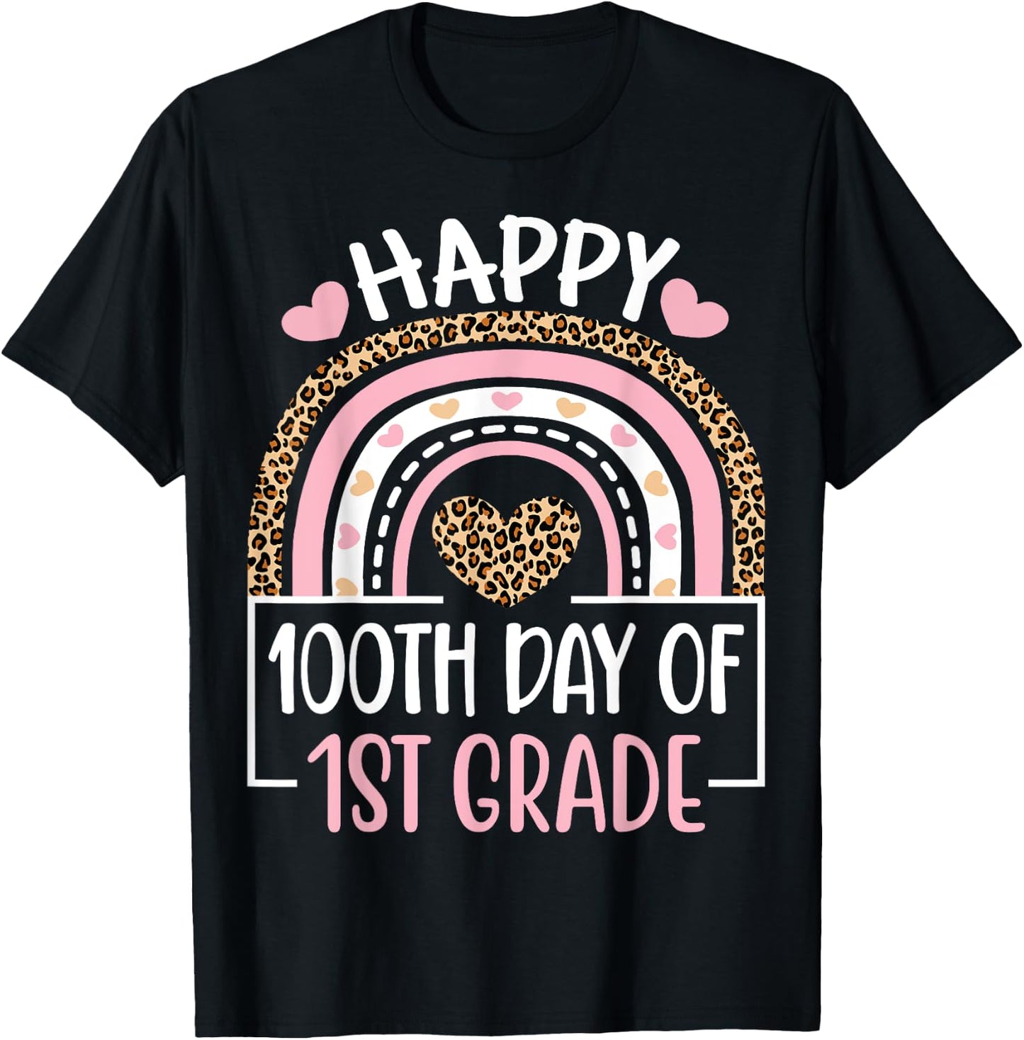 100th Day Of First Grade Funny 100 Days Of School Teacher T-Shirt - T-Shirt | Black