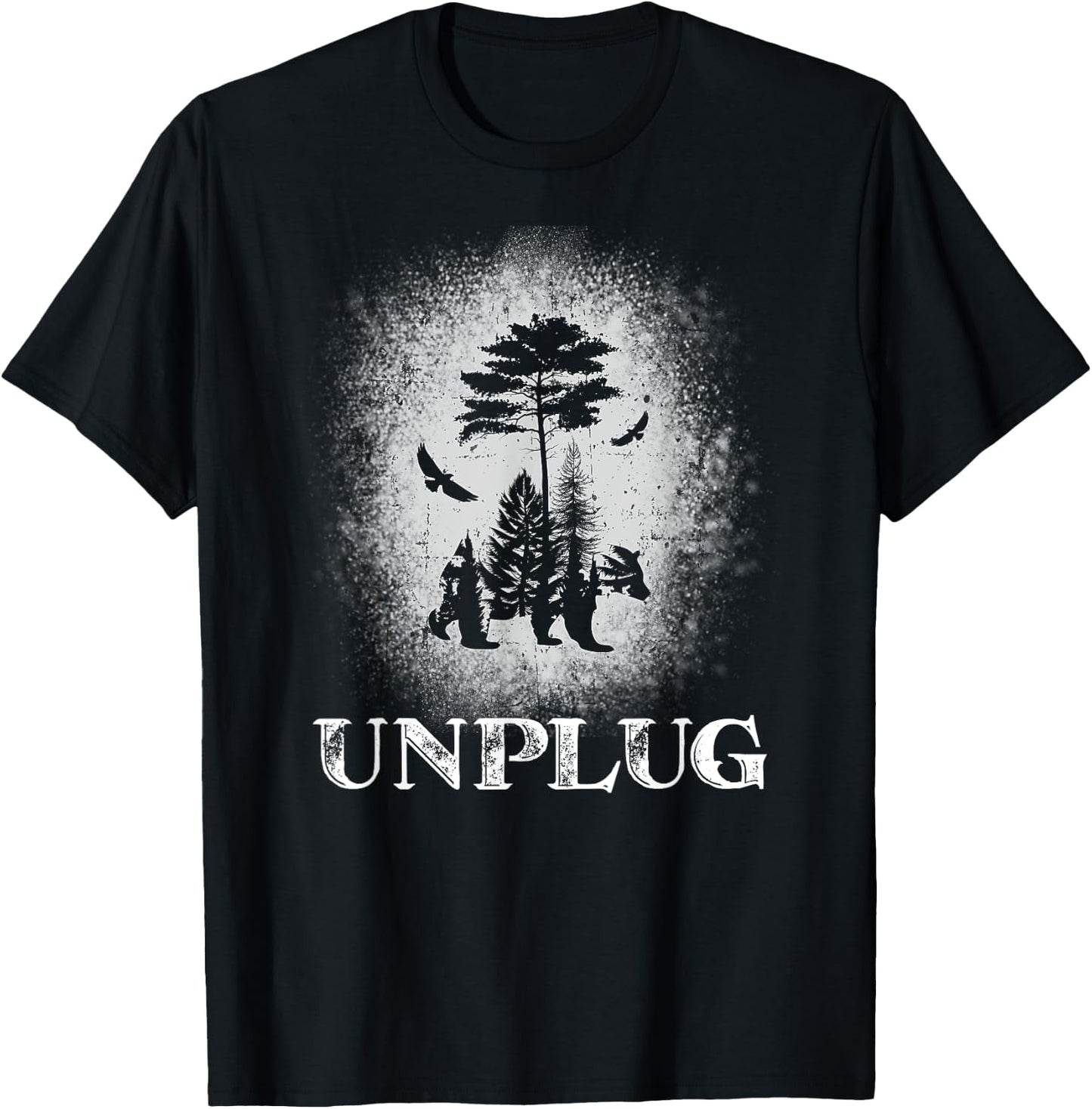 Unplug. Hiking Apparel Hiker Hiking Outdoor T-Shirt - T-Shirt | Black