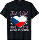 Kids Just A Girl Who Loves Czech Republic Heart Flag for Girls T-Shirt - T-Shirt | Black