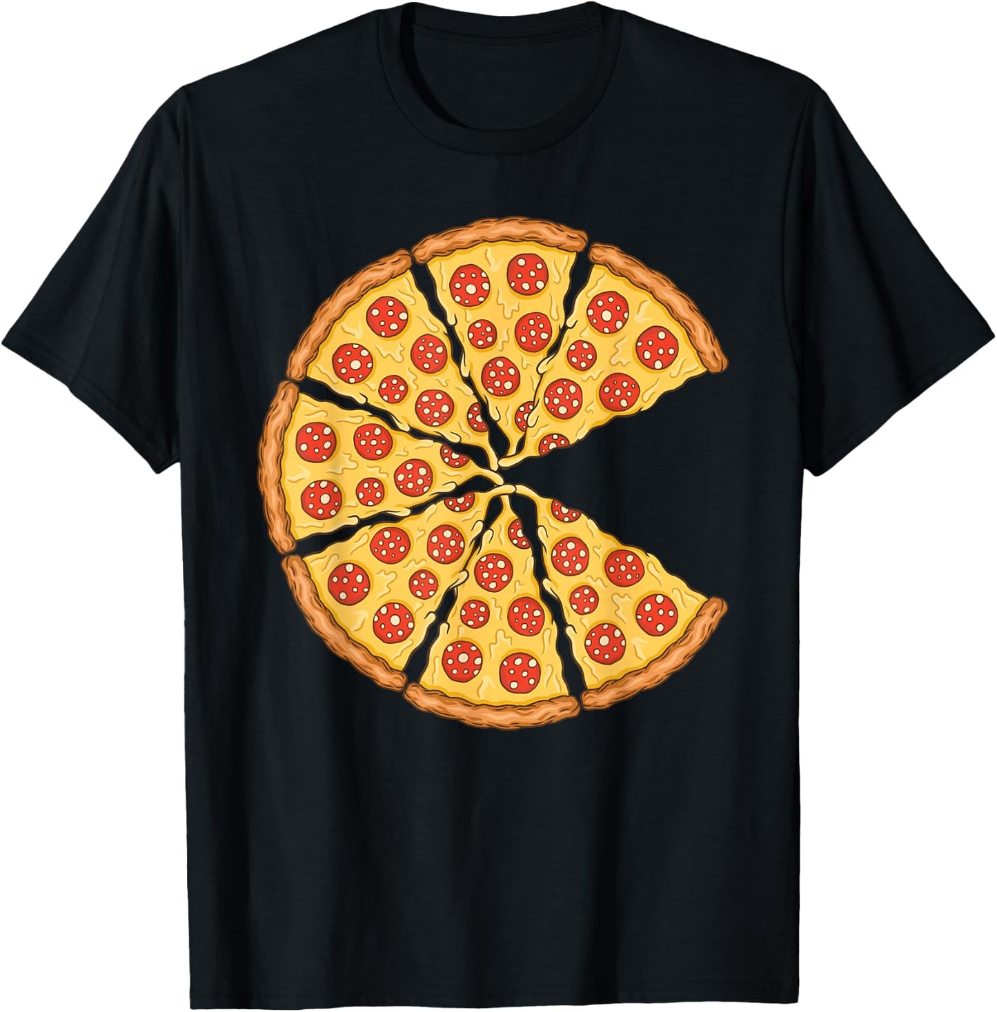 Pizza Costume Cute Pizza Slice Couple Matching Pizza Lovers T-Shirt - T-Shirt | Black