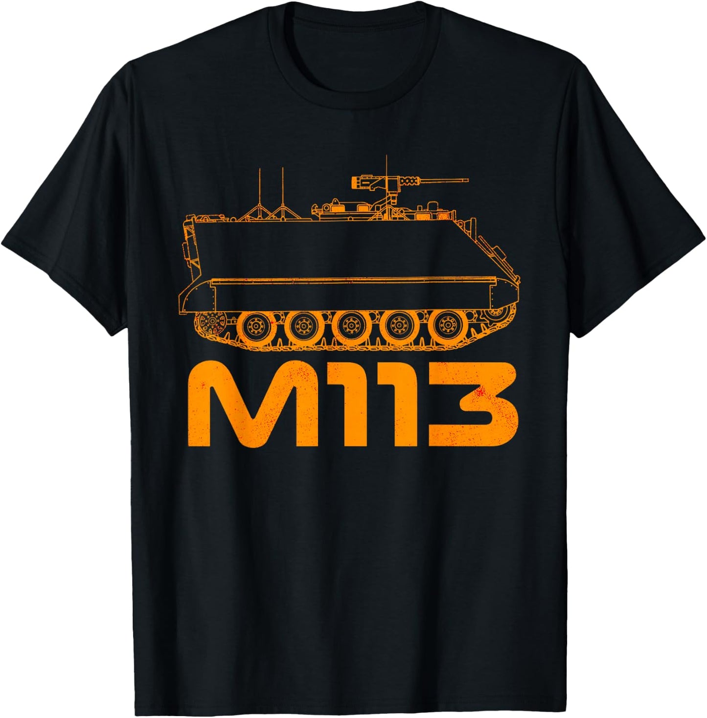 M113 Armored Personnel Carrier USA America American Military T-Shirt - T-Shirt | Black