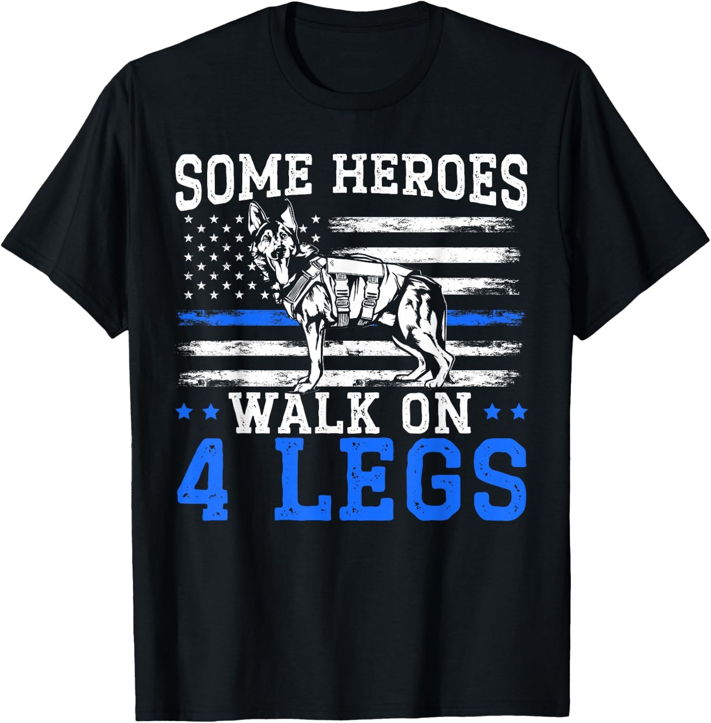 K9 Handler Police Dog Law Enforcement Police K9 Unit T-Shirt - T-Shirt | Black
