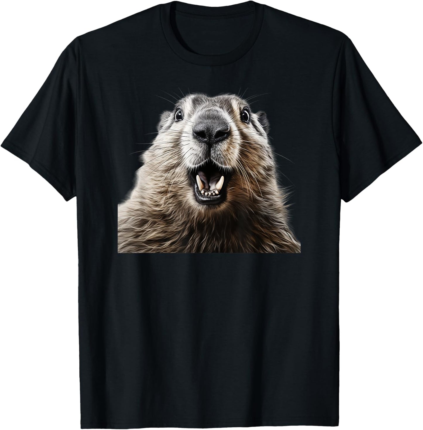 Funny Marmot T-Shirt - T-Shirt | Black