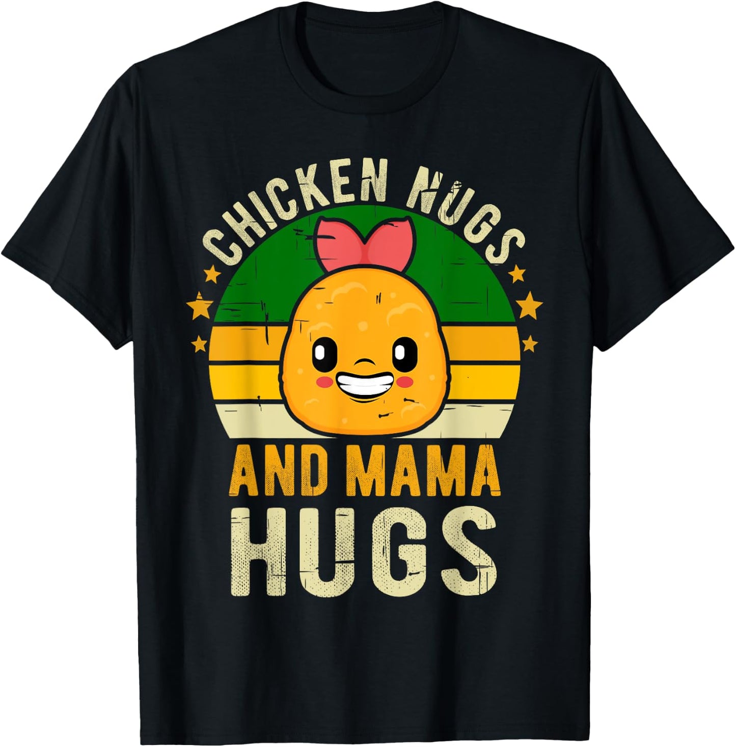 Chicken Nugs and Mama Hugs Toddler for Chicken Nugget Lover T-Shirt - T-Shirt | Black