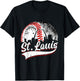 Vintage St. Louis Baseball Lover Men Women Game Day T-Shirt - T-Shirt | Black