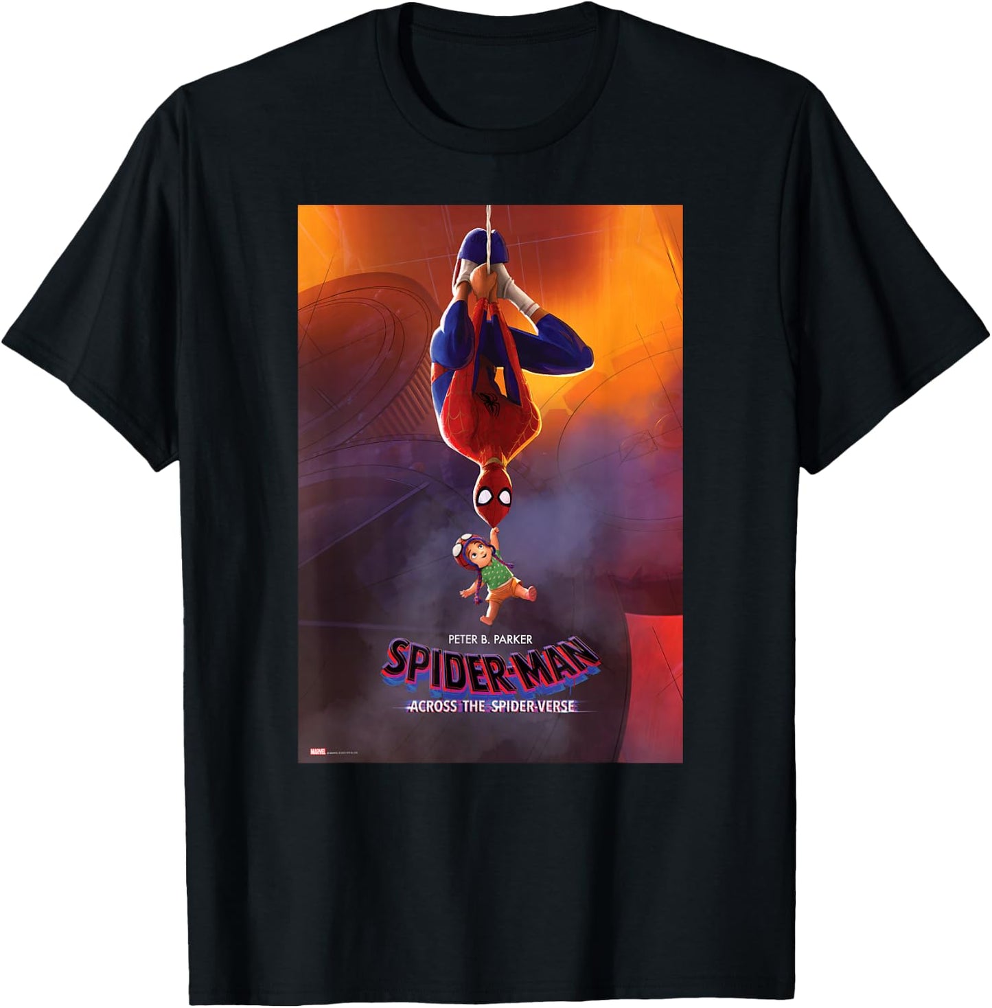 Marvel Spider-Man: Across the Spider-Verse Peter B. Poster T-Shirt - T-Shirt | Black