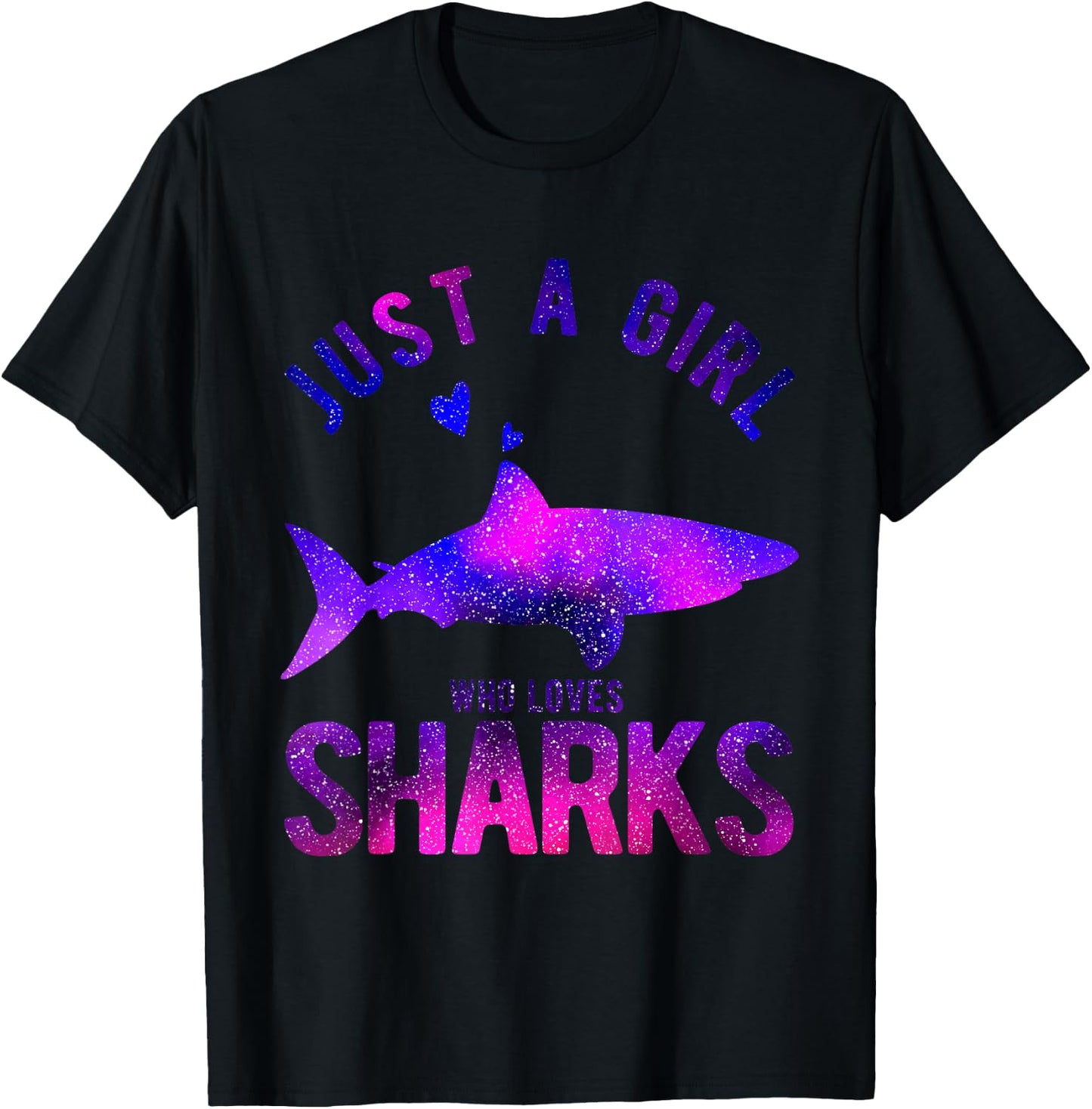 Just A Girl Who Loves Sharks Lover Funny Shark T-Shirt - T-Shirt | Black