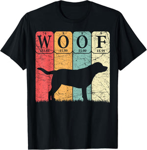 Labrador Retriever Dog Periodic Table Elements Dog Lover T-Shirt - T-Shirt | Black
