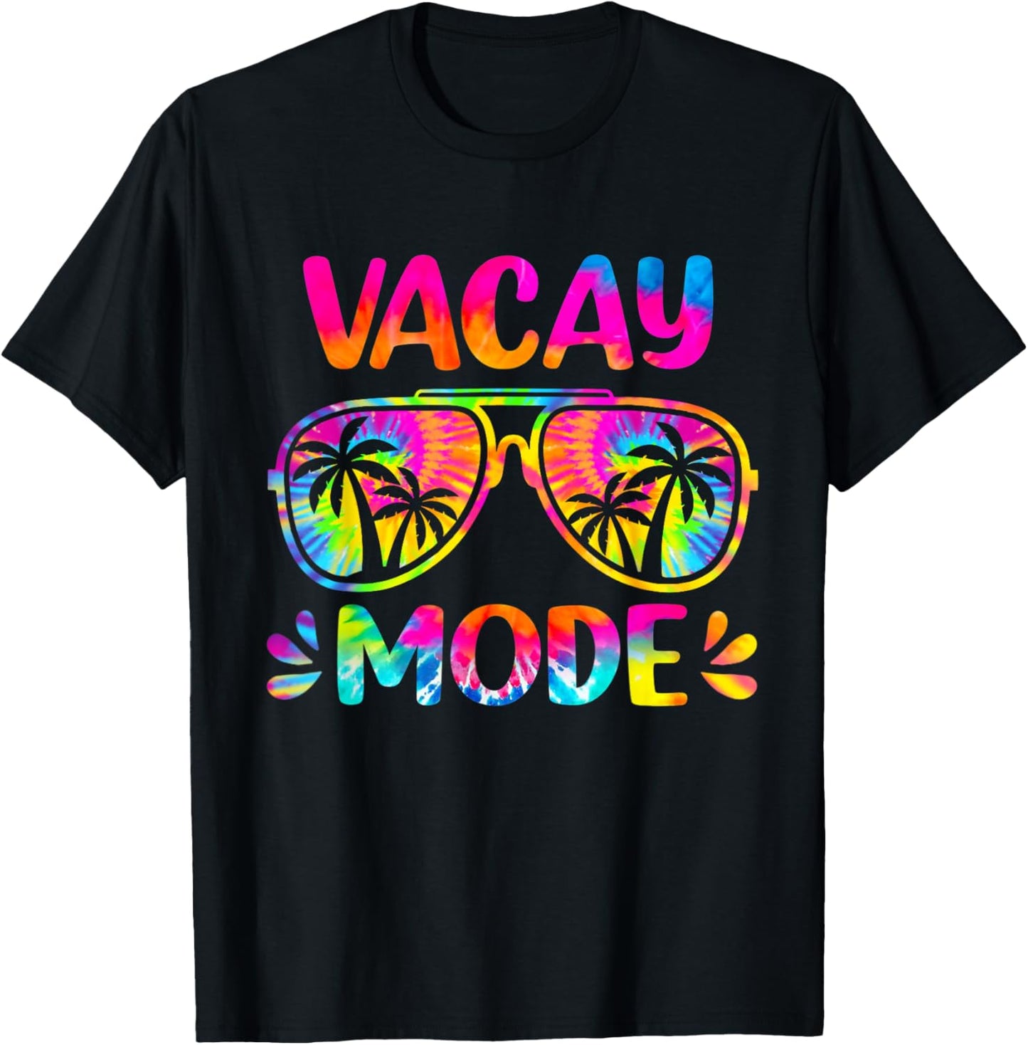 Vacay Mode Palm Tree Beach Vacation Summer Getaway Holiday Women Girls Kids T-Shirt - T-Shirt | Black