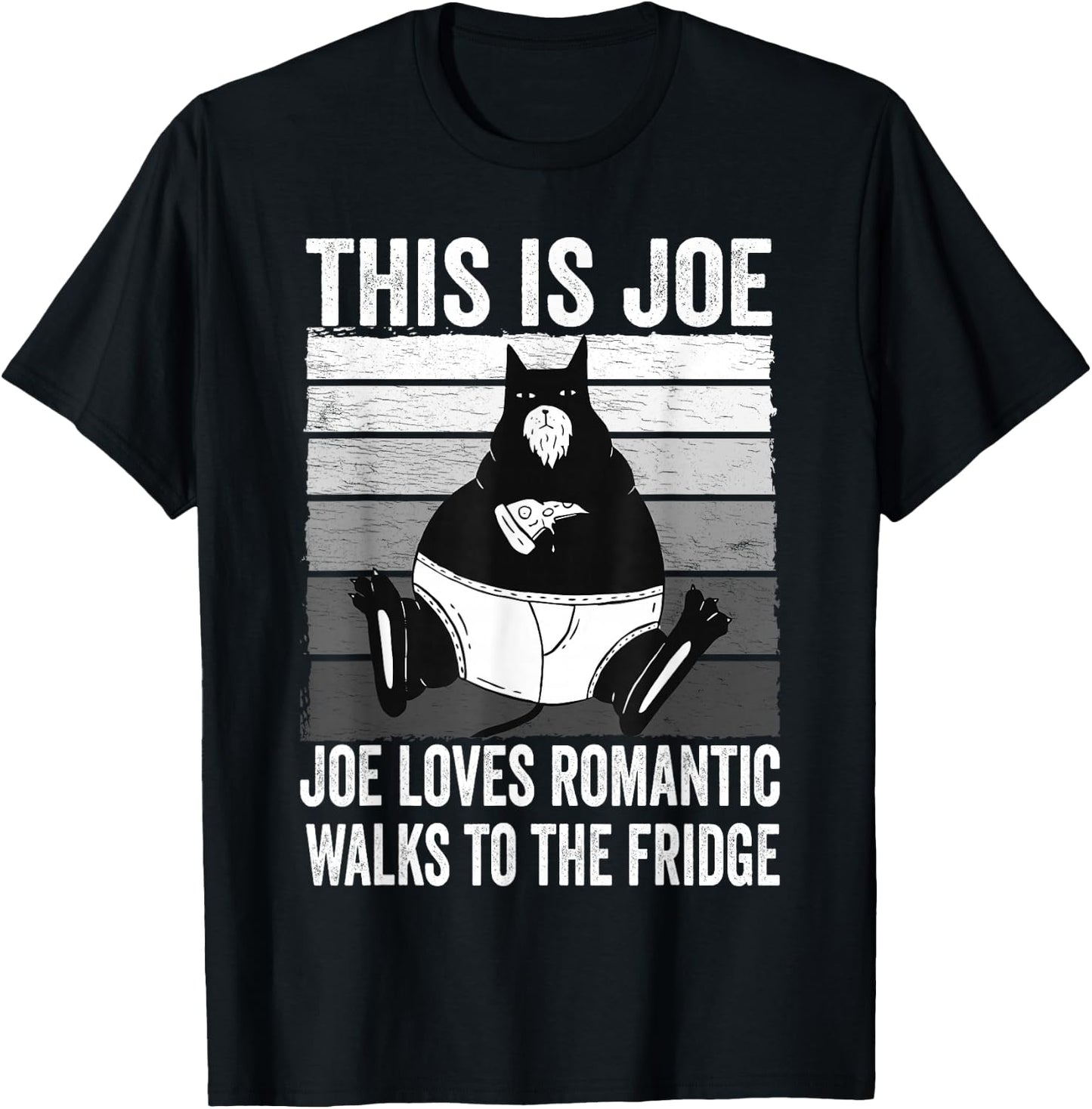 This Is Joe Fat Vintage Cat T-Shirt - T-Shirt | Black
