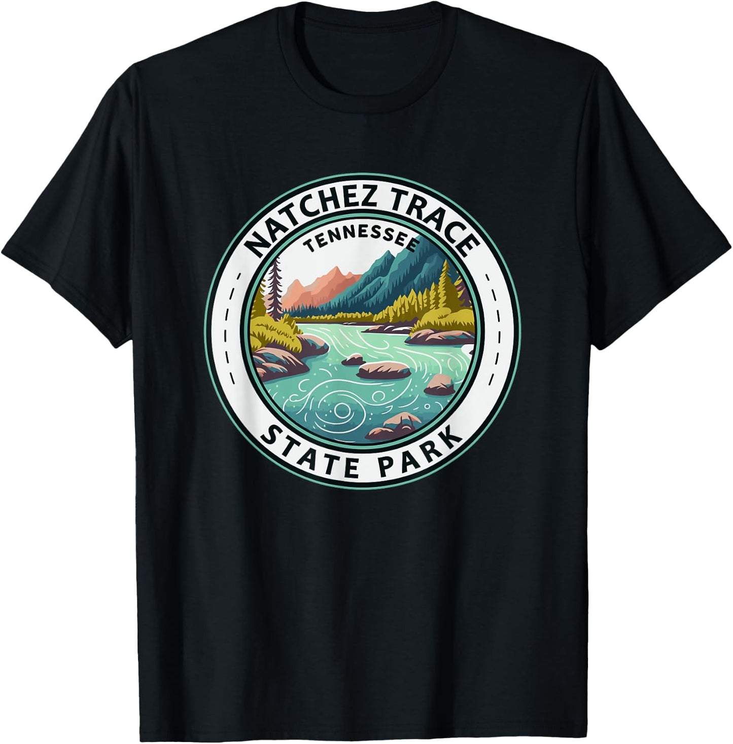 Natchez Trace State Park Tennessee Badge Vintage T-Shirt - T-Shirt | Black