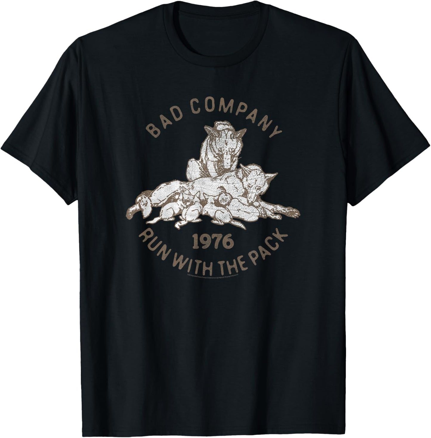 Bad Company Run With the Pack 1976 T-Shirt - T-Shirt | Black