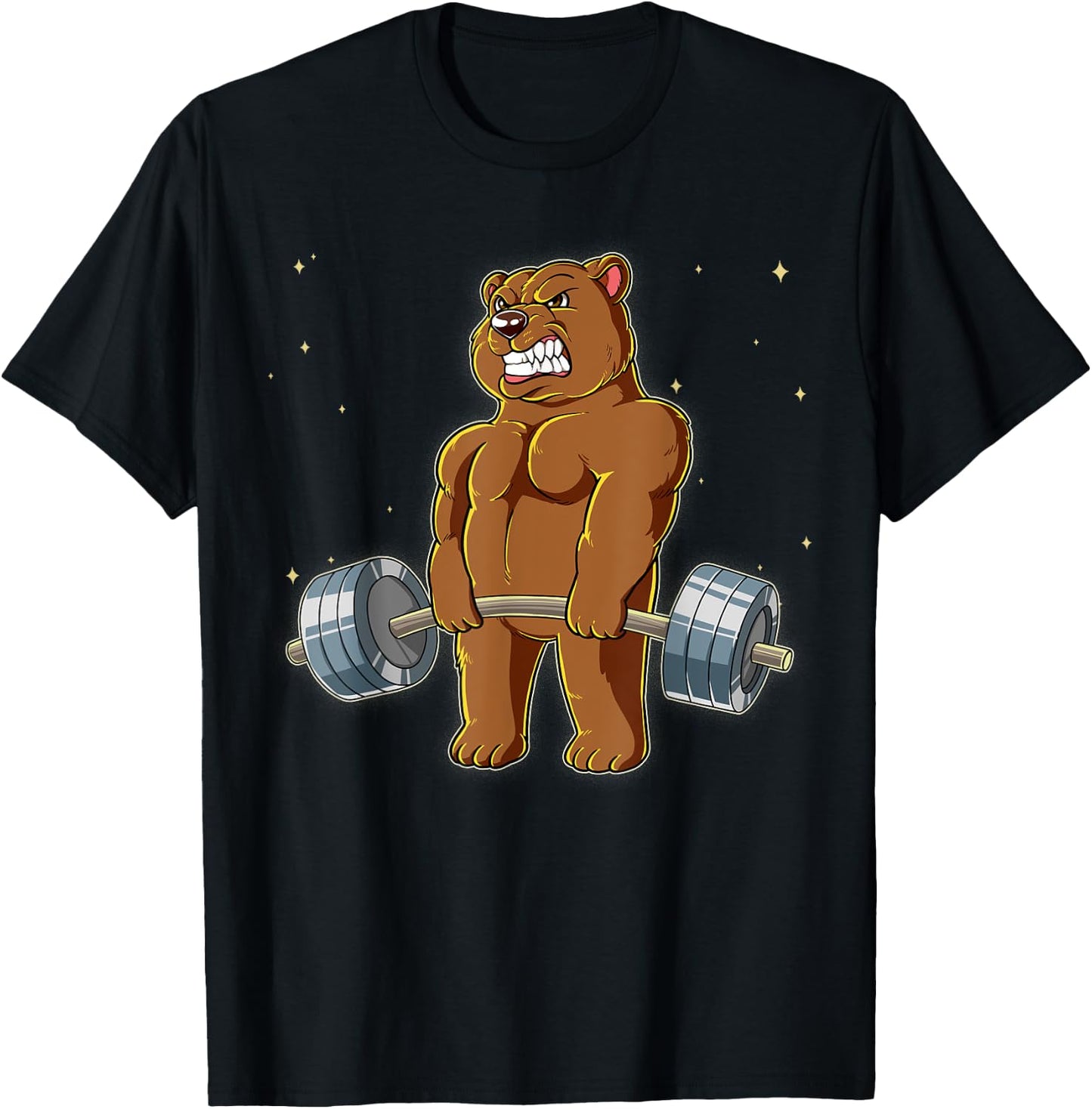 Bear Gym Weight Training Deadlift T-Shirt - T-Shirt | Black