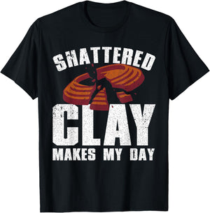 Cool Trap Shooting Art Women Clay Skeet Trap Shooter T-Shirt - T-Shirt | Black