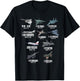 Top 10 Fastest US Fighter Jets YF-12 F-111 Aardvark F-15 T-Shirt - T-Shirt | Black