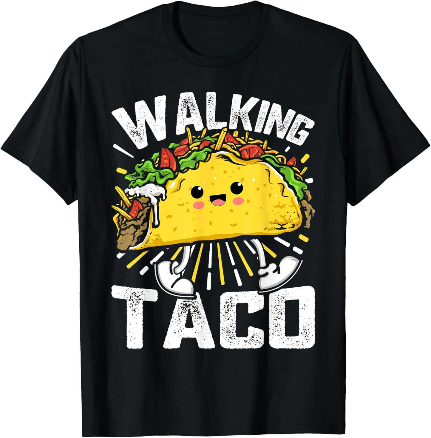 Walking Taco, Funny Tacos Lovers Costume Tacos T-Shirt - T-Shirt | Black