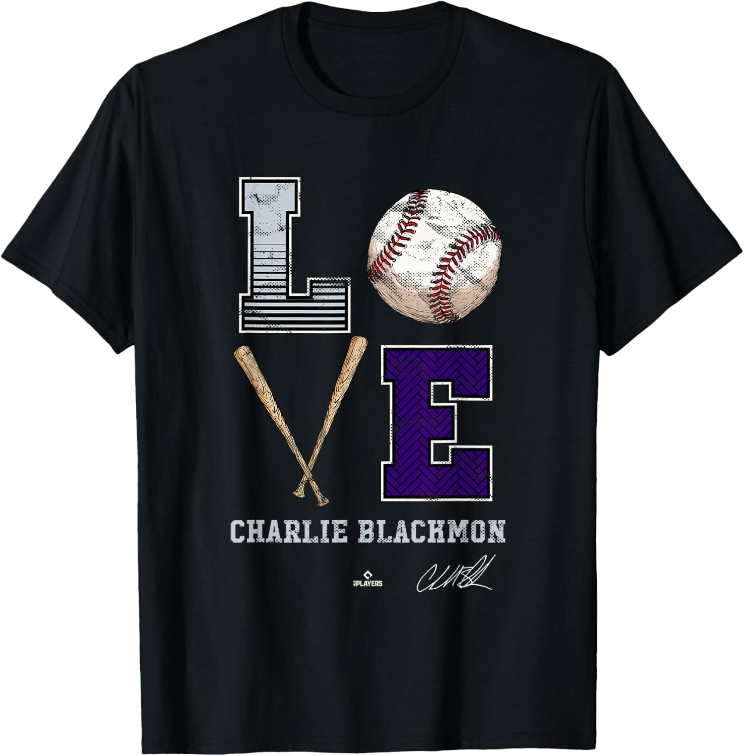 Love Charlie Blackmon Charlie Blackmon Colorado MLBPA T-Shirt - T-Shirt | Black