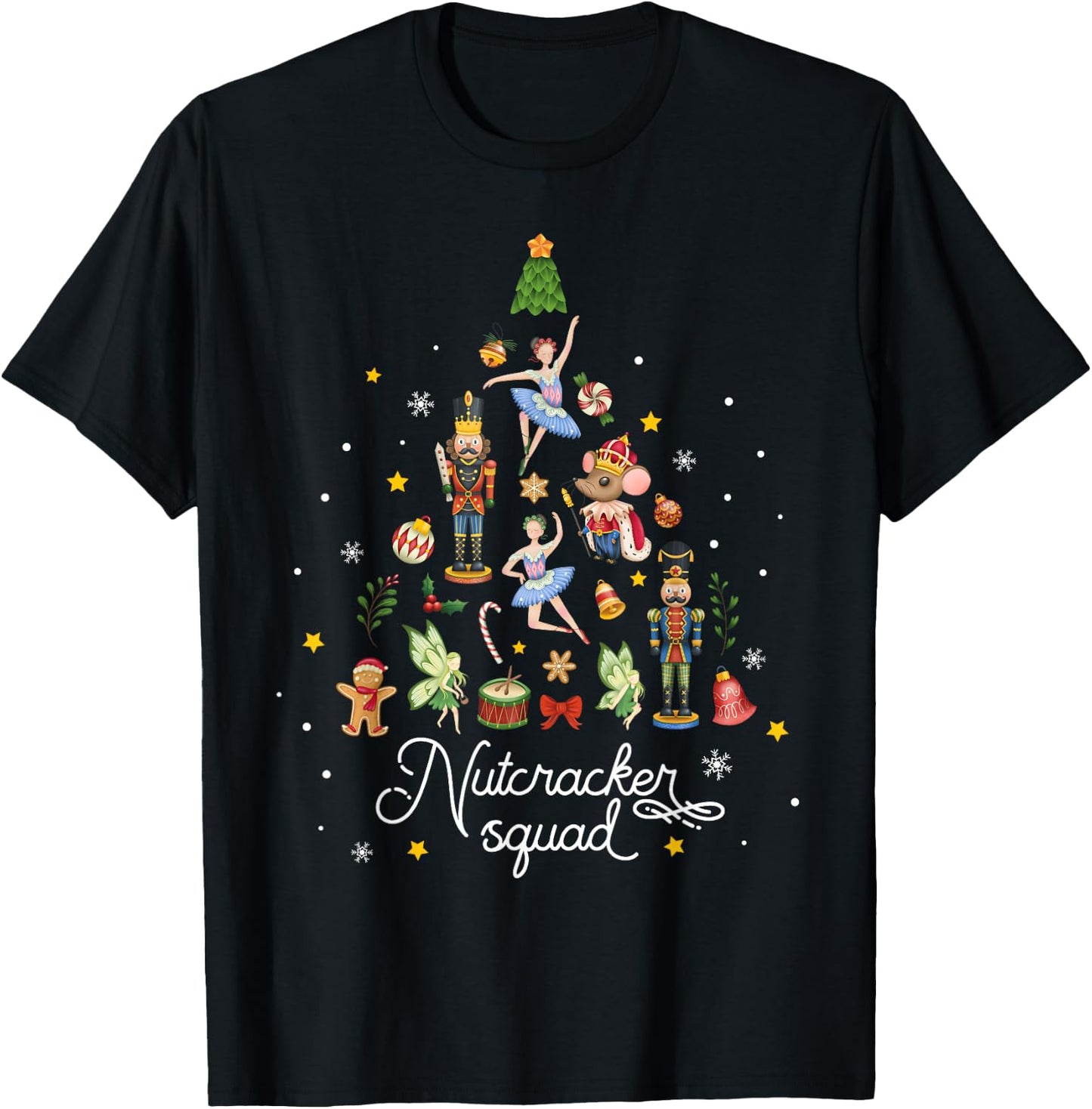 Christmas Nutcracker Squad Ballet Dance Women Kids Girls T-Shirt - T-Shirt | Black