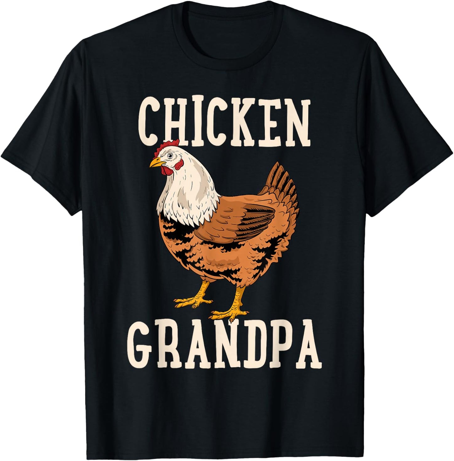 Chicken Grandfather Chicken Grandpa T-Shirt - T-Shirt | Black