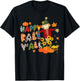 Scarecrow Happy Fall Y'all Pumpkin Thanksgiving Halloween T-Shirt - T-Shirt | Black