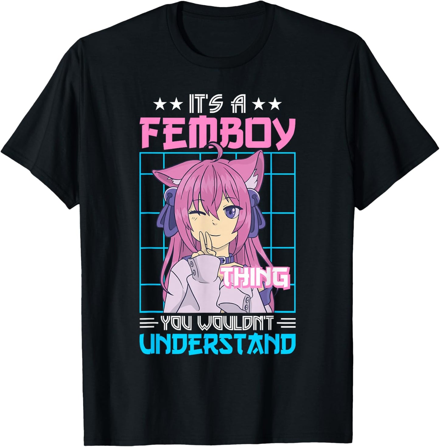 It's A Femboy Thing Crossdressing Crossdresser MTF Anime T-Shirt - T-Shirt | Black