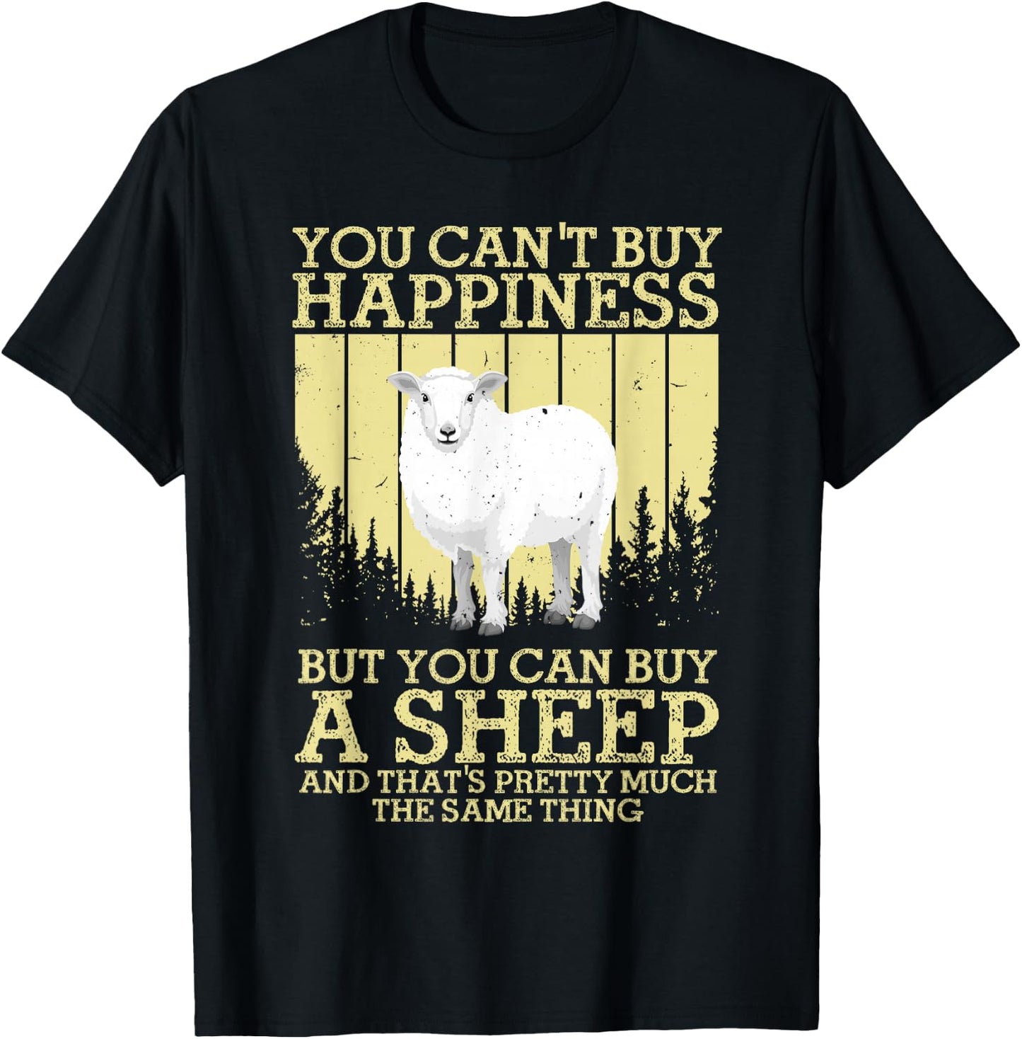 Cute Sheep Design Women Kids Livestock Sheep Lovers T-Shirt - T-Shirt | Black