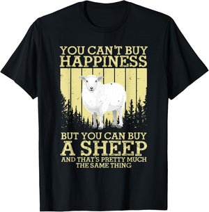 Cute Sheep Design Women Kids Livestock Sheep Lovers T-Shirt - T-Shirt | Black