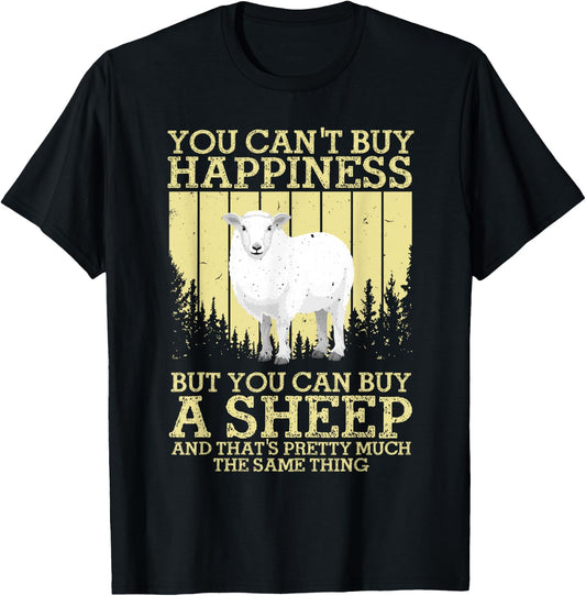 Cute Sheep Design Women Kids Livestock Sheep Lovers T-Shirt - T-Shirt | Black