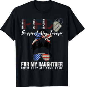 Red Friday Military For My Daughter Remember Everyone Deploy T-Shirt - T-Shirt | Black