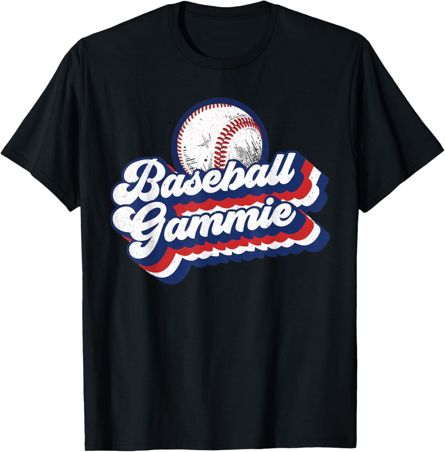 Baseball Gammie Grandma Shirt Mother's Day Gift T-Shirt - T-Shirt | Black