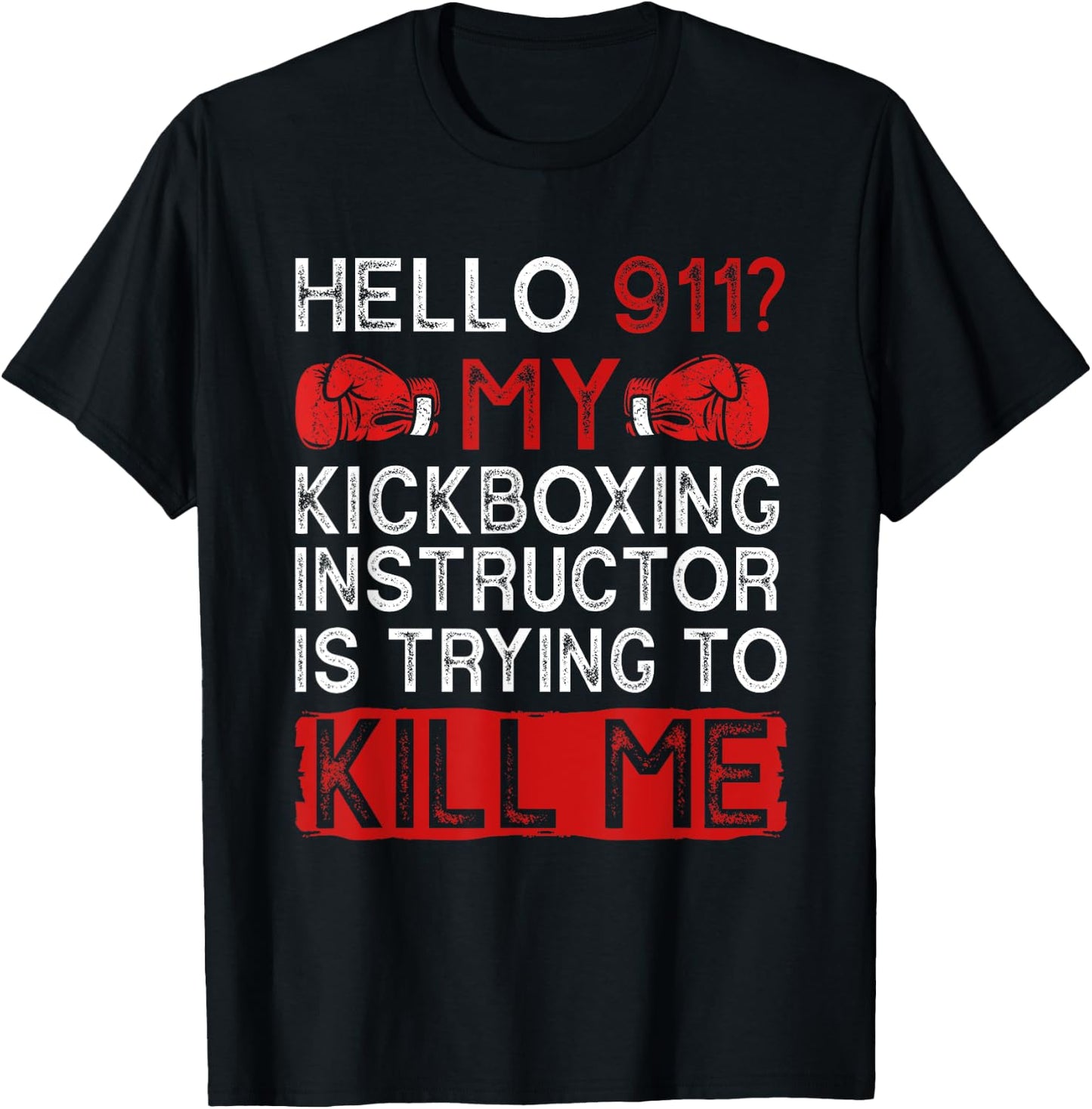 Funny kickboxing Kickboxer kickbox T-Shirt - T-Shirt | Black